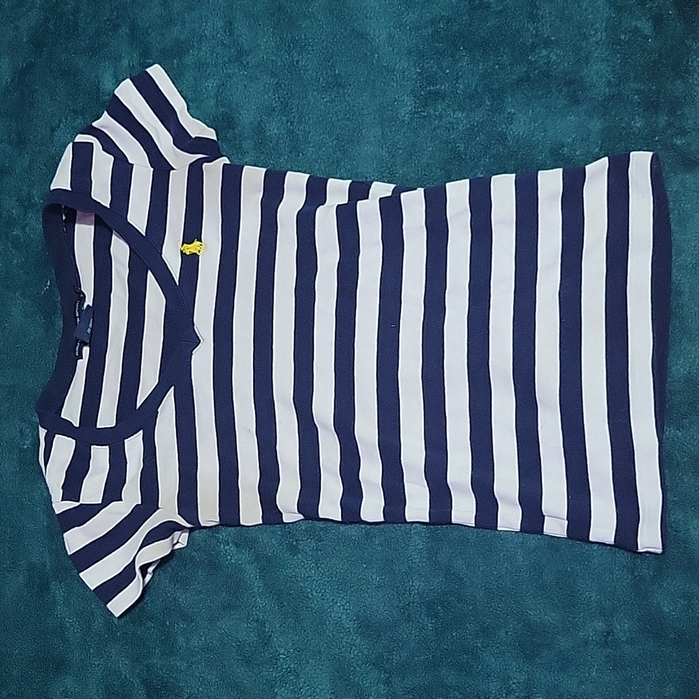 Ralph Lauren Polo Striped Shirt White & Navy Blue